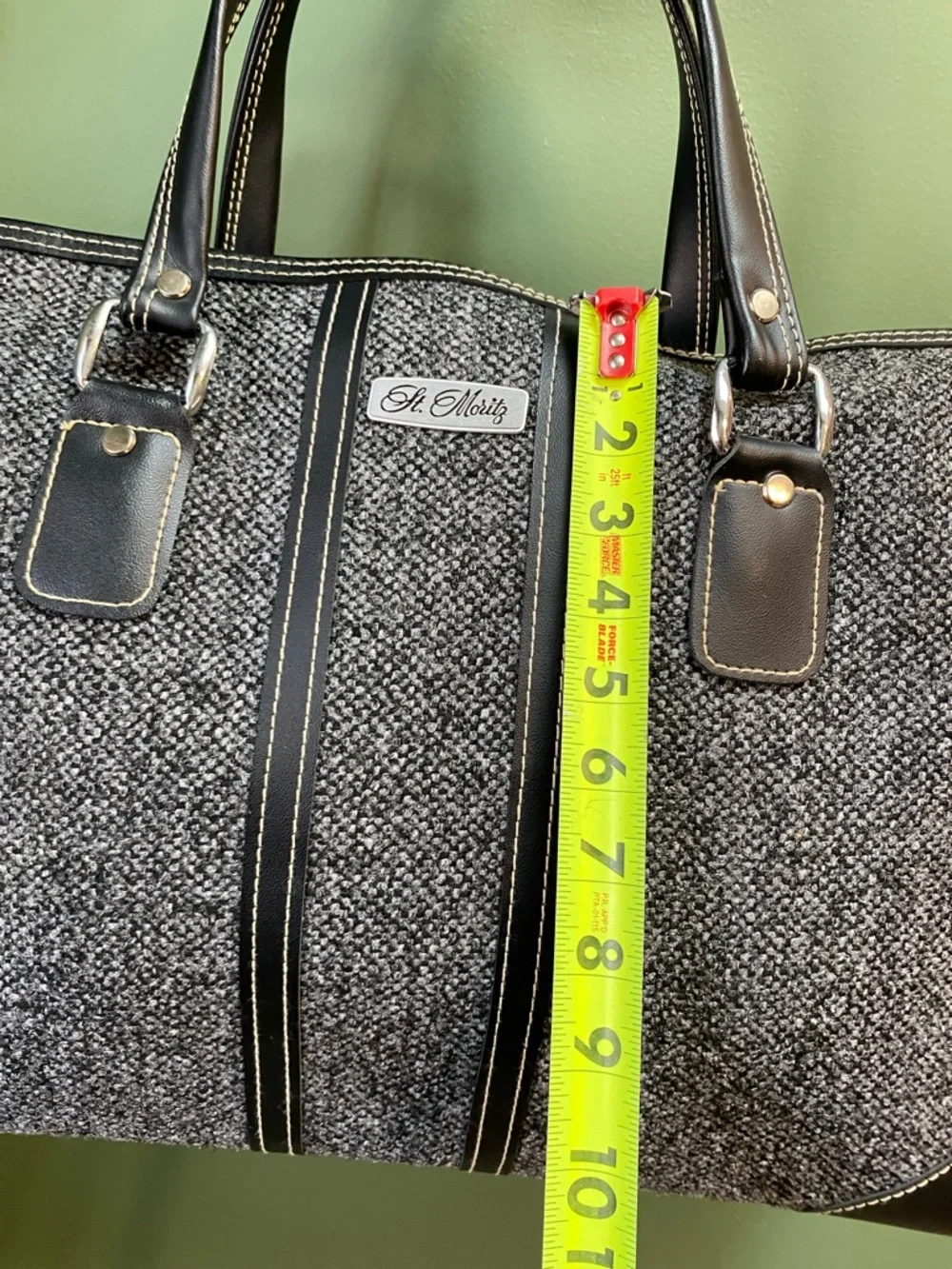 Men's Black & Gray Duffel Bag